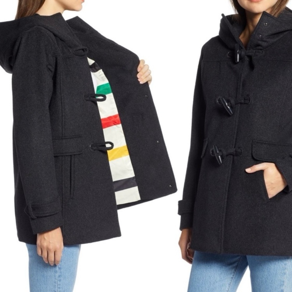 Pendleton Duffle Toggle Wool Hooded Coat - image 1